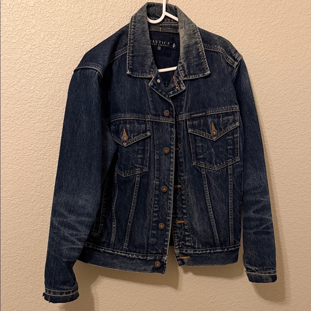Vintage Nautica Dark Blue Denim Jacket